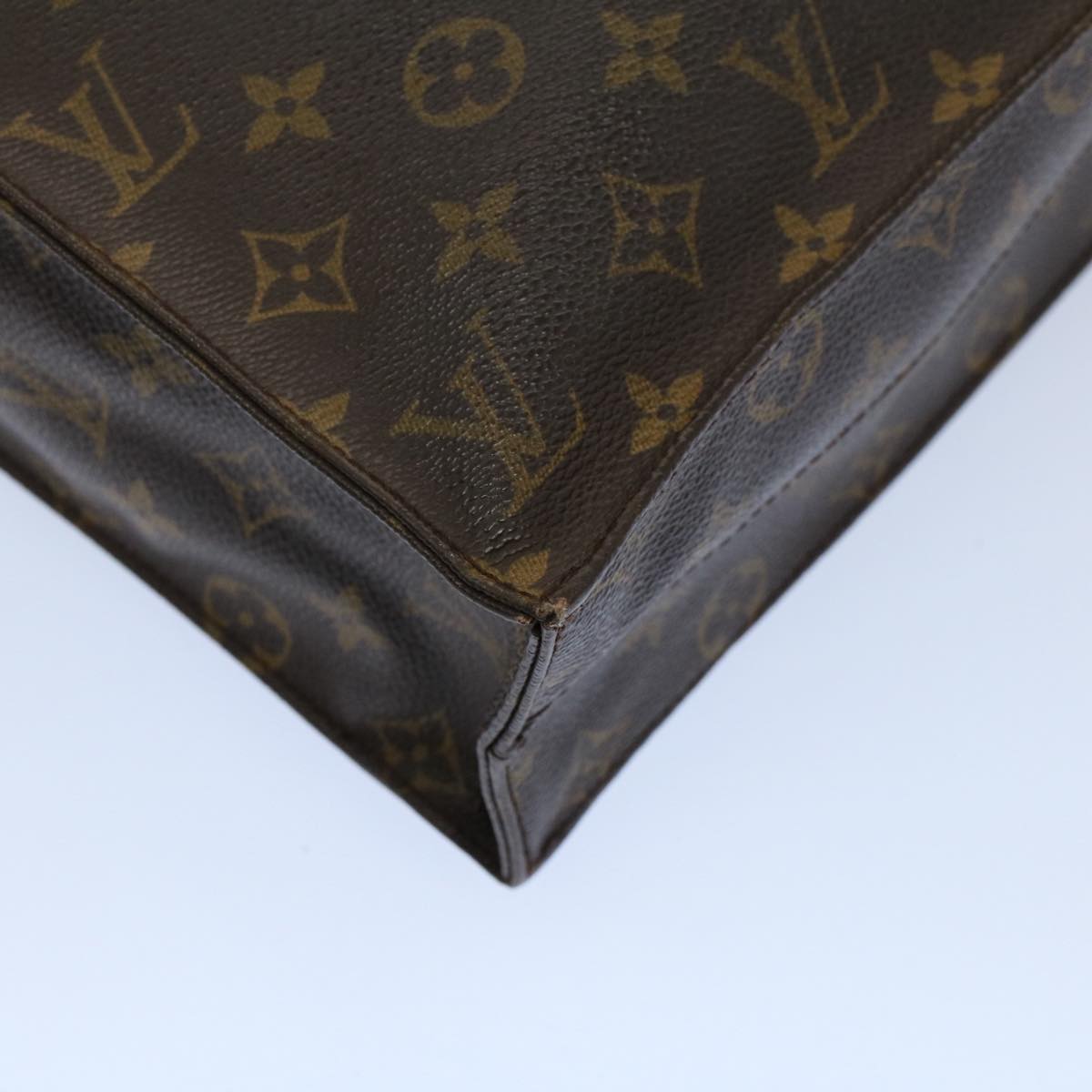 LOUIS VUITTON Monogram Sac Plat Hand Bag M51140 LV Auth 53921