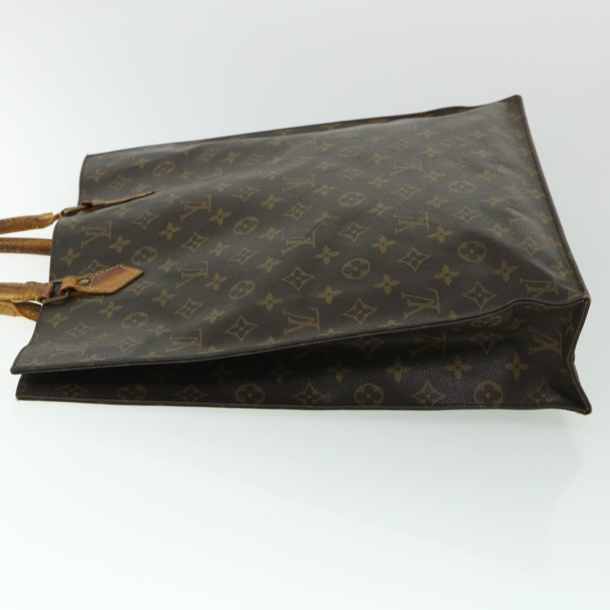 LOUIS VUITTON Monogram Sac Plat Hand Bag M51140 LV Auth 53922