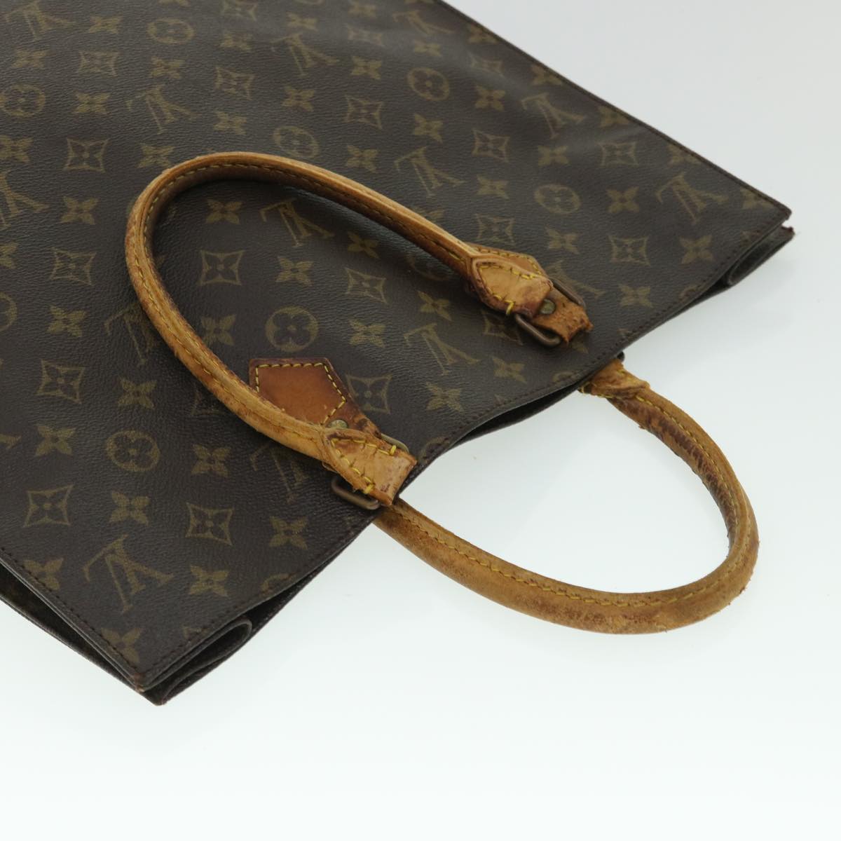 LOUIS VUITTON Monogram Sac Plat Hand Bag M51140 LV Auth 53922