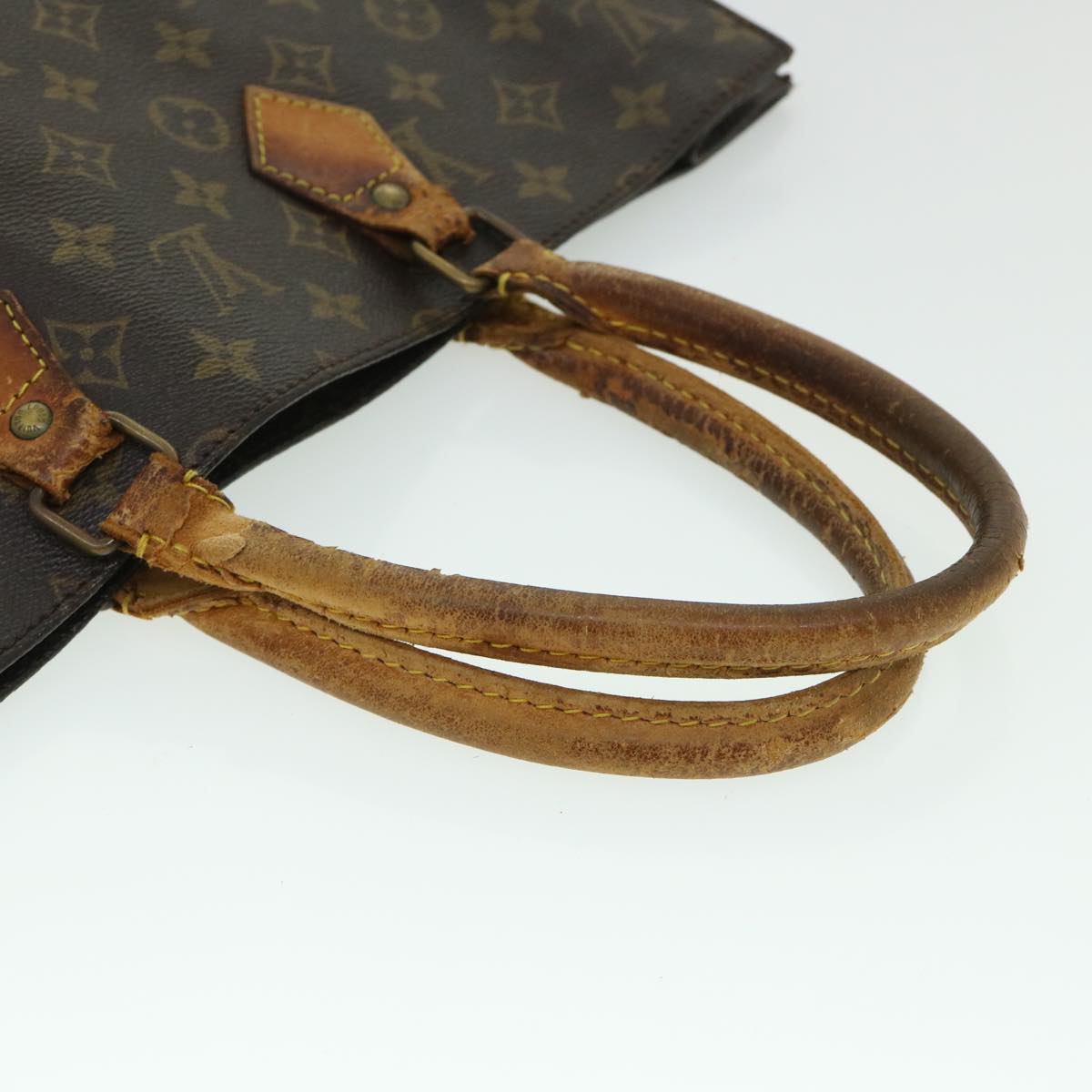 LOUIS VUITTON Monogram Sac Plat Hand Bag M51140 LV Auth 53922