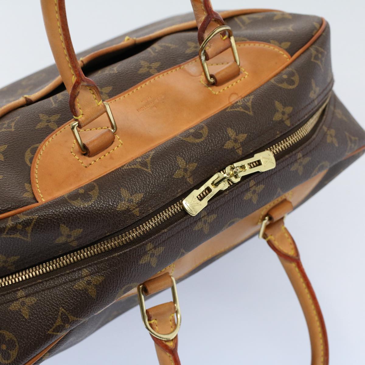 LOUIS VUITTON Monogram Deauville Hand Bag M47270 LV Auth 53934