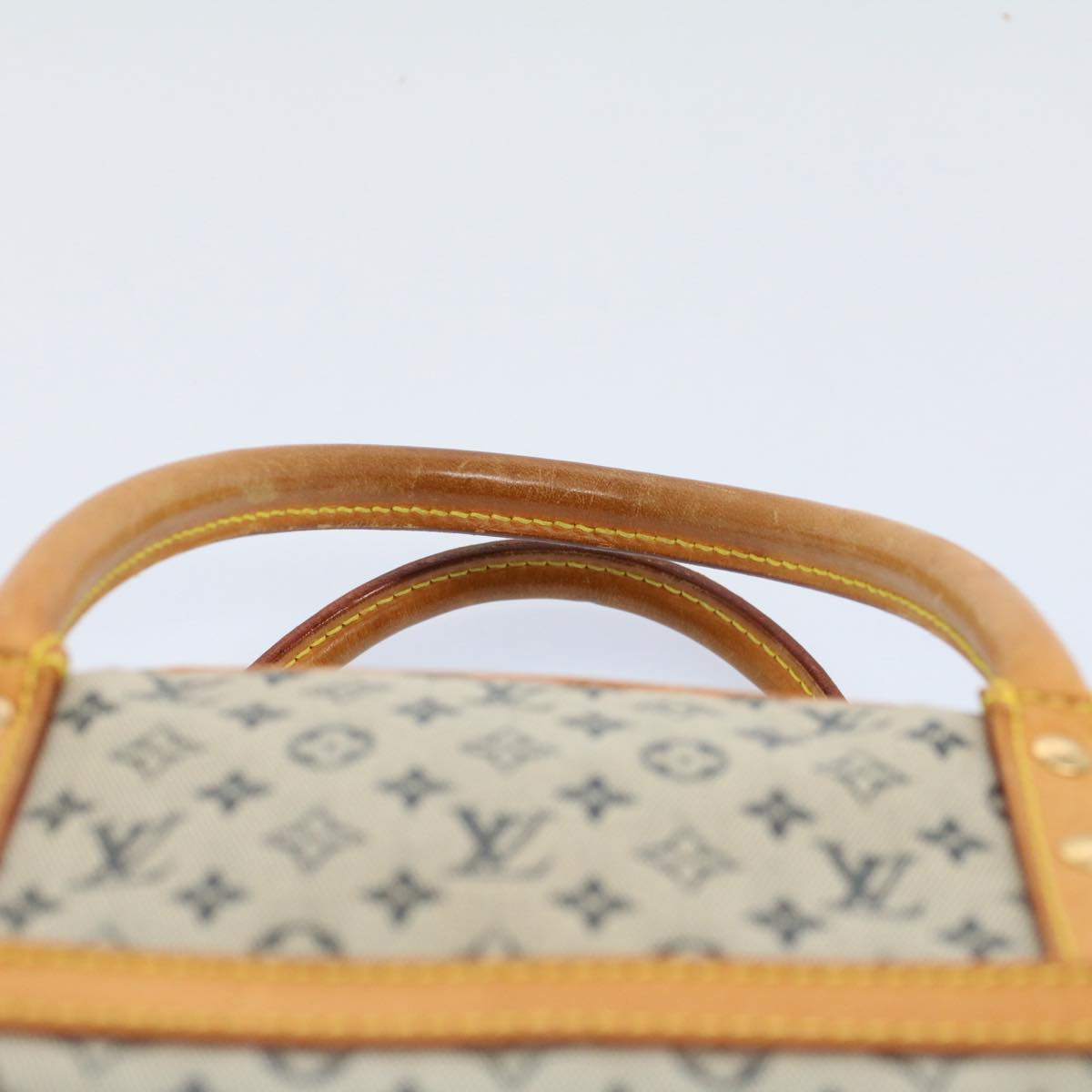 LOUIS VUITTON Monogram Mini Marie Hand Bag Blue M92003 LV Auth 53939