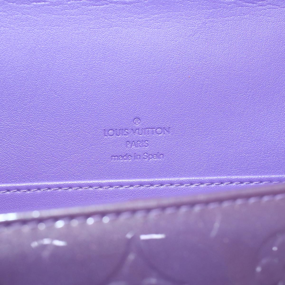 LOUIS VUITTON Vernis Thompson Street Shoulder Bag Purple M91095 LV Auth 53943