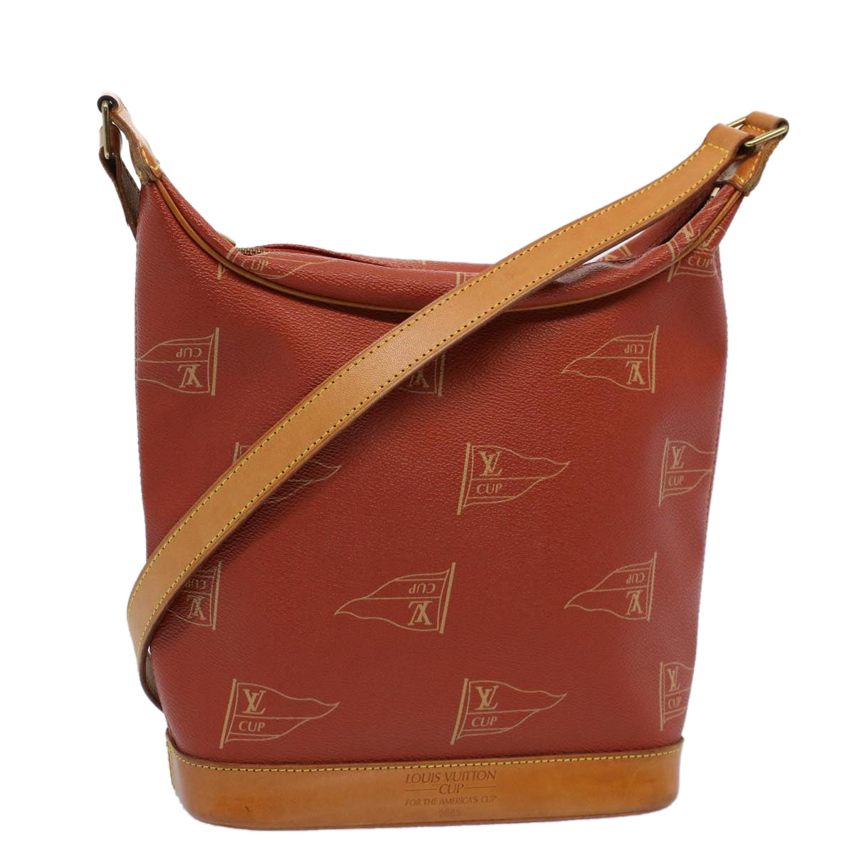 LOUIS VUITTON LOUIS VUITTON Cup Le Touquet Shoulder Bag Red M80027 Auth 53988