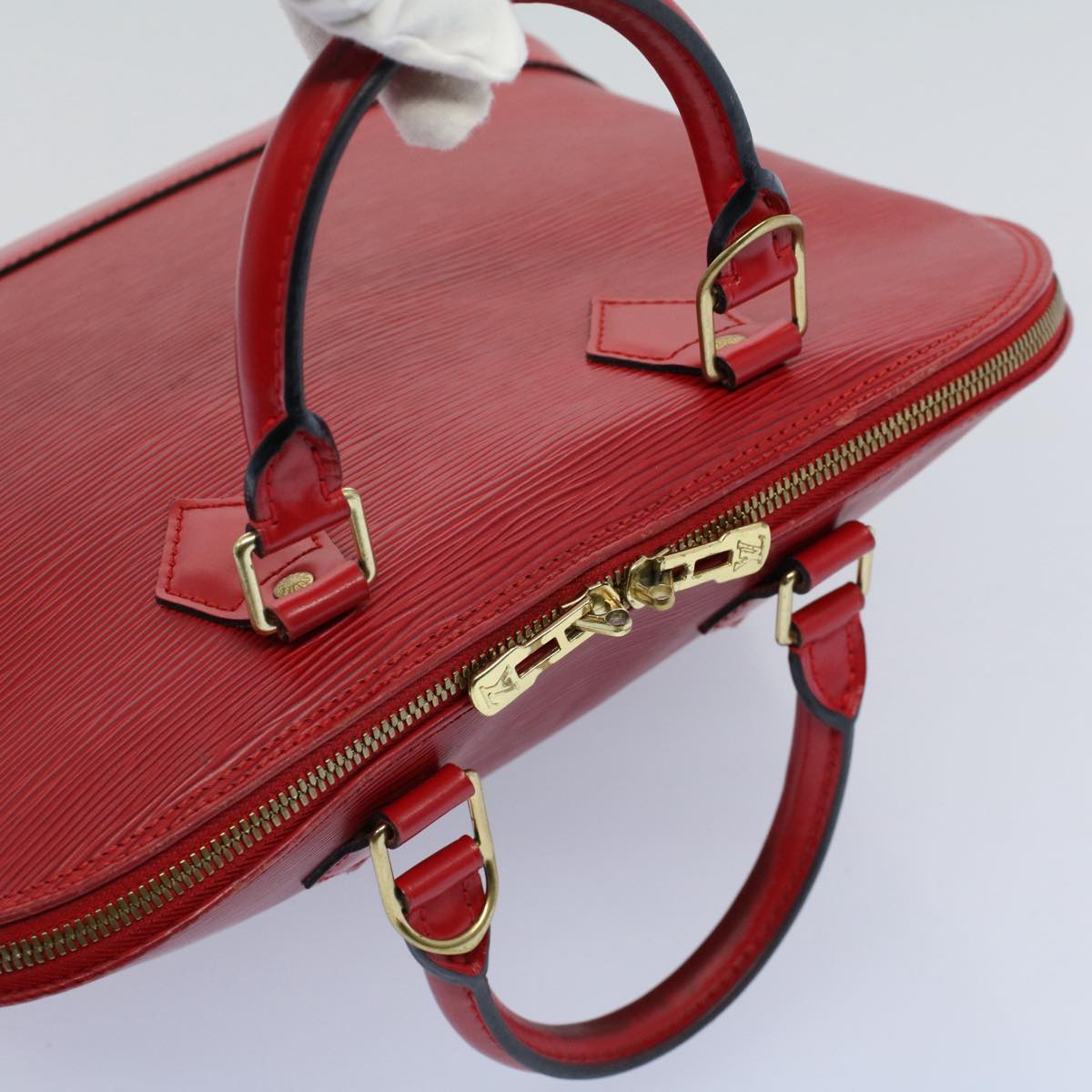 LOUIS VUITTON Epi Alma Hand Bag Castilian Red M52147 LV Auth 53991