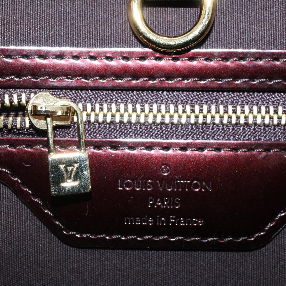 LOUIS VUITTON Monogram Vernis Wilshire MM Hand Bag Amarante M91645 LV Auth 53992