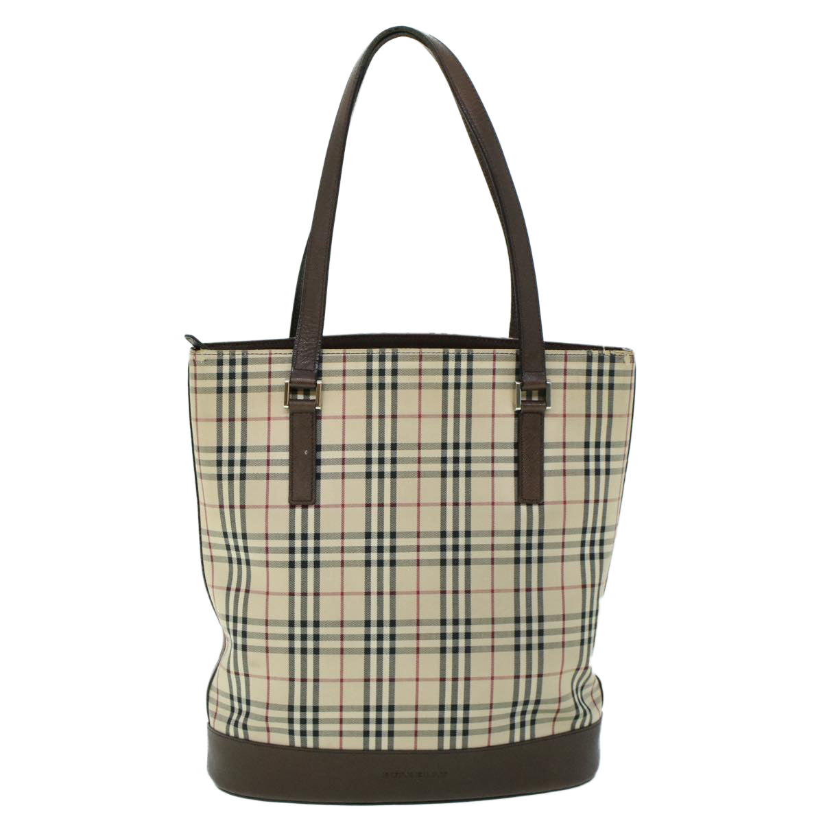 BURBERRY Nova Check Tote Bag Canvas Leather Beige Brown Auth 54025