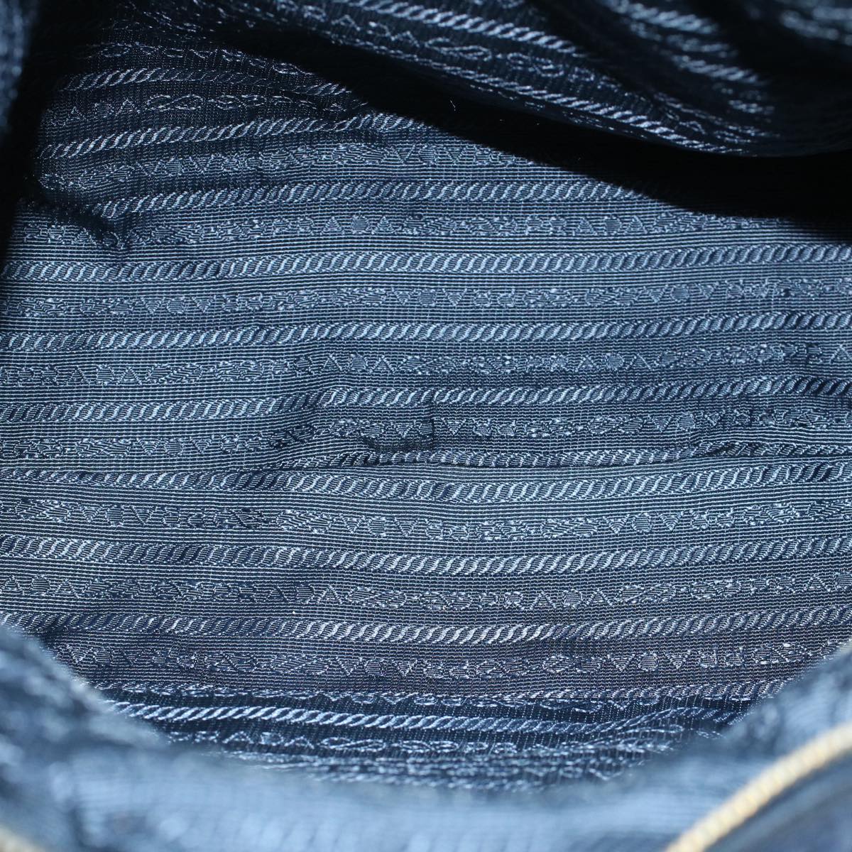PRADA Hand Bag Nylon Leather 2way Navy Auth 54040