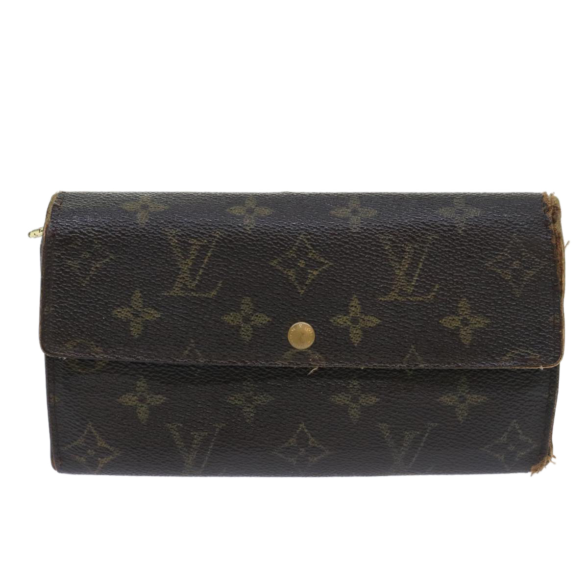 LOUIS VUITTON Monogram Portefeuille Sarah Long Wallet M61734 LV Auth 54063