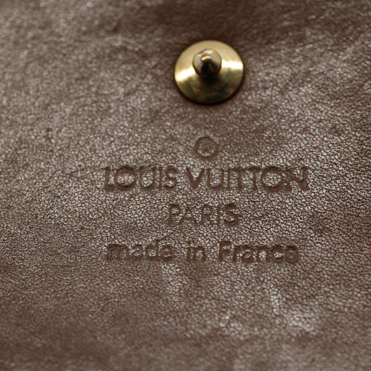 LOUIS VUITTON Monogram Vernis Portefeuille Elise Wallet Bronze M91170 Auth 54087