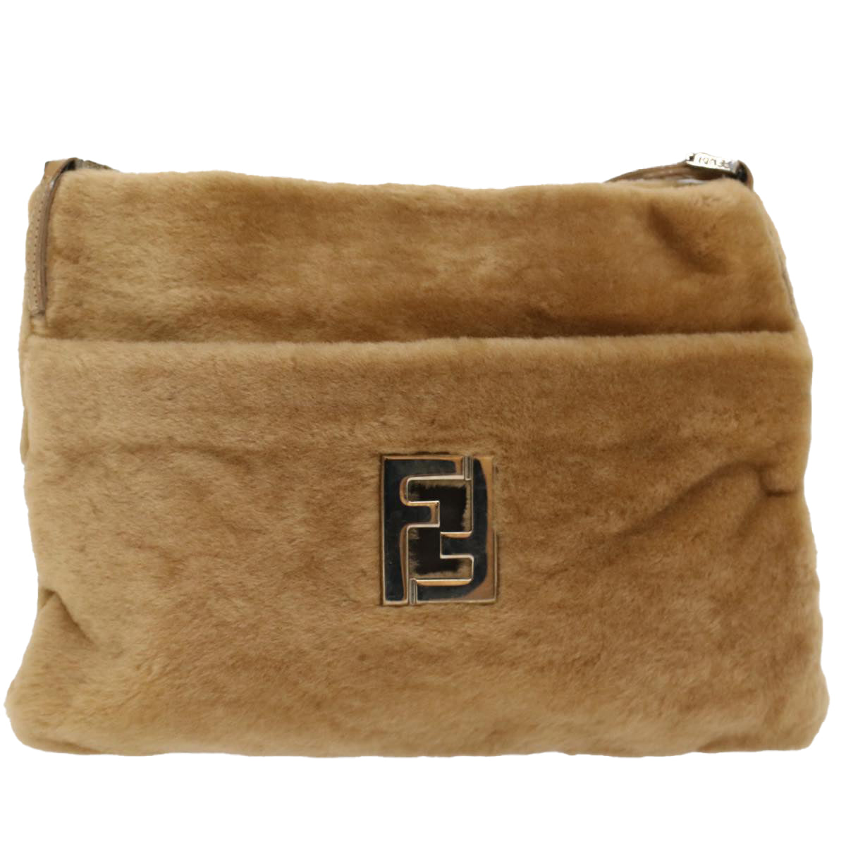 FENDI Shoulder Bag fur Brown Auth 54120 - 0