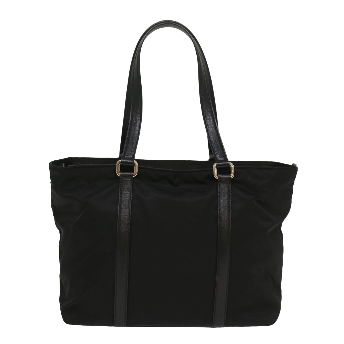 PRADA Shoulder Bag Nylon Leather Black Auth 54123 - 0