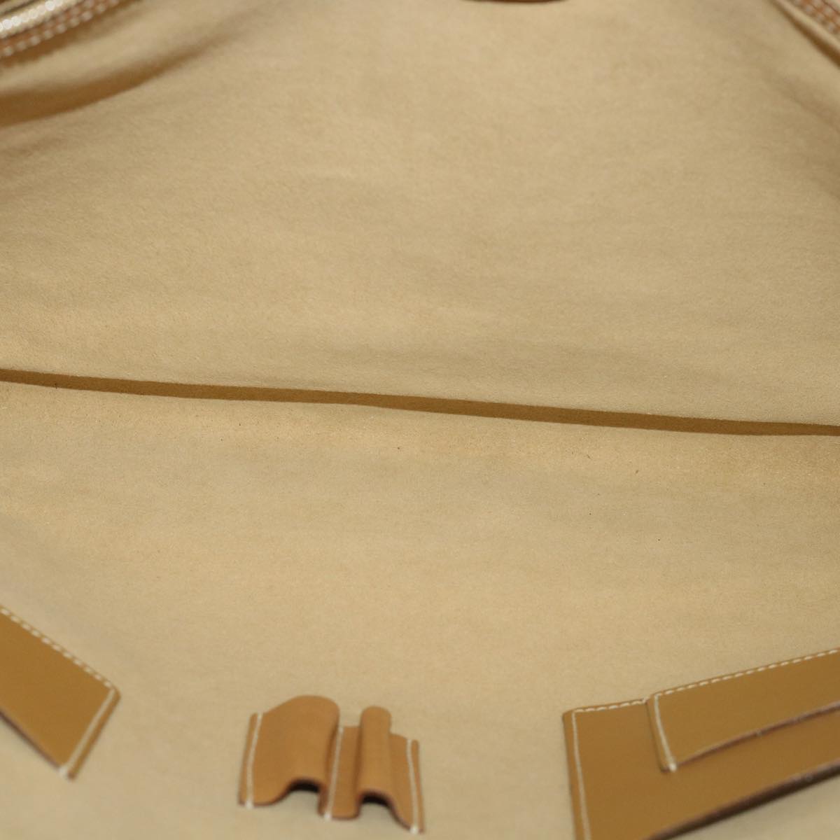 GUCCI GG Canvas Clutch Bag Leather Beige Auth 54130