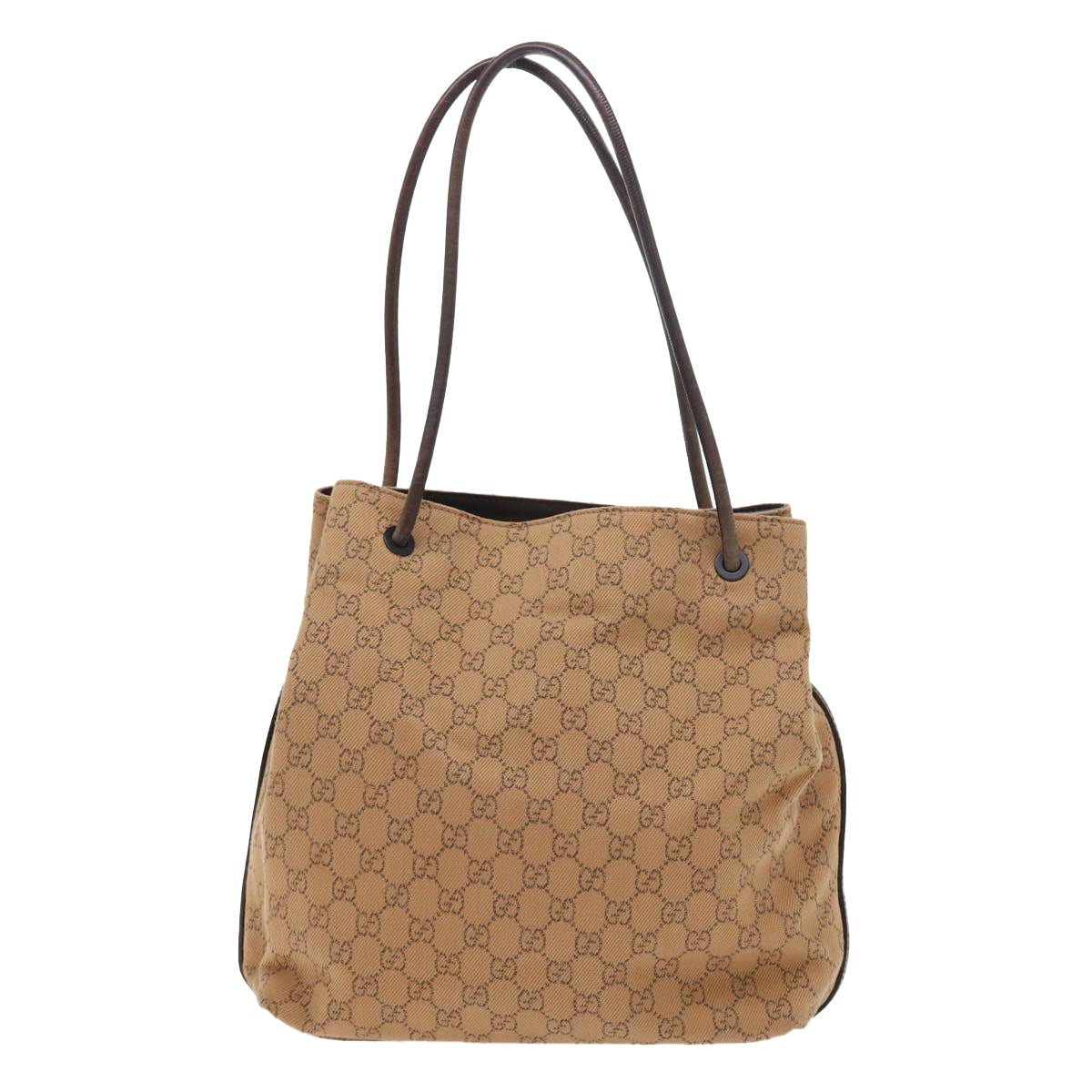 GUCCI GG Canvas Shoulder Bag Brown 101341 Auth 54133 - 0