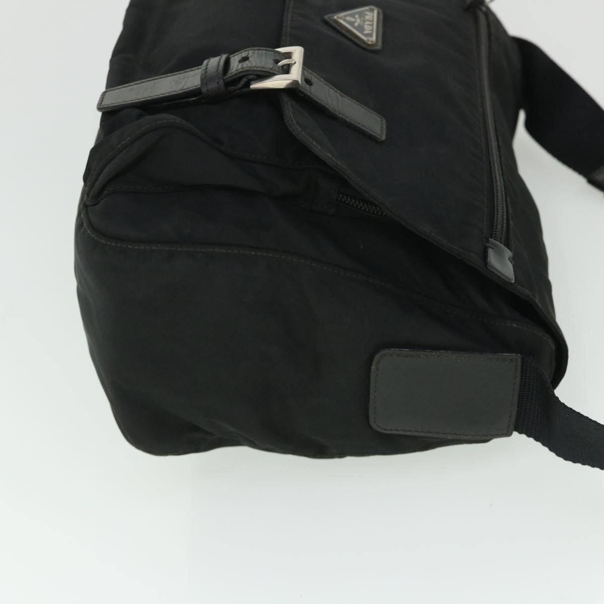 PRADA Shoulder Bag Nylon Black Auth 54157