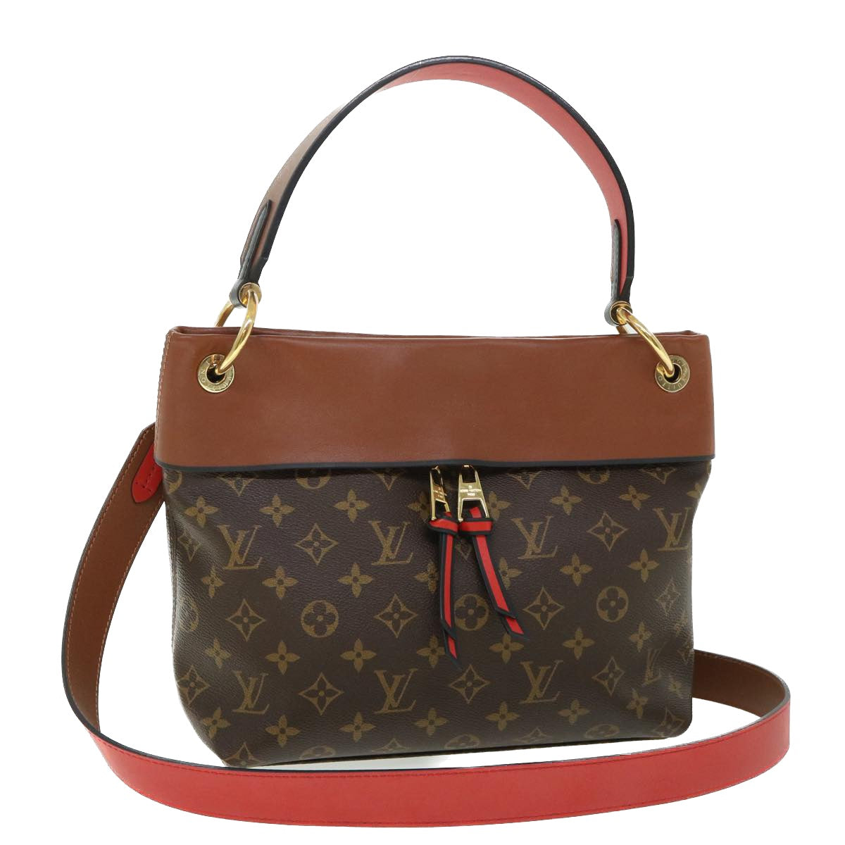 LOUIS VUITTON Monogram Tuile Reevess Shoulder Bag 2way M43157 LV Auth 54172A