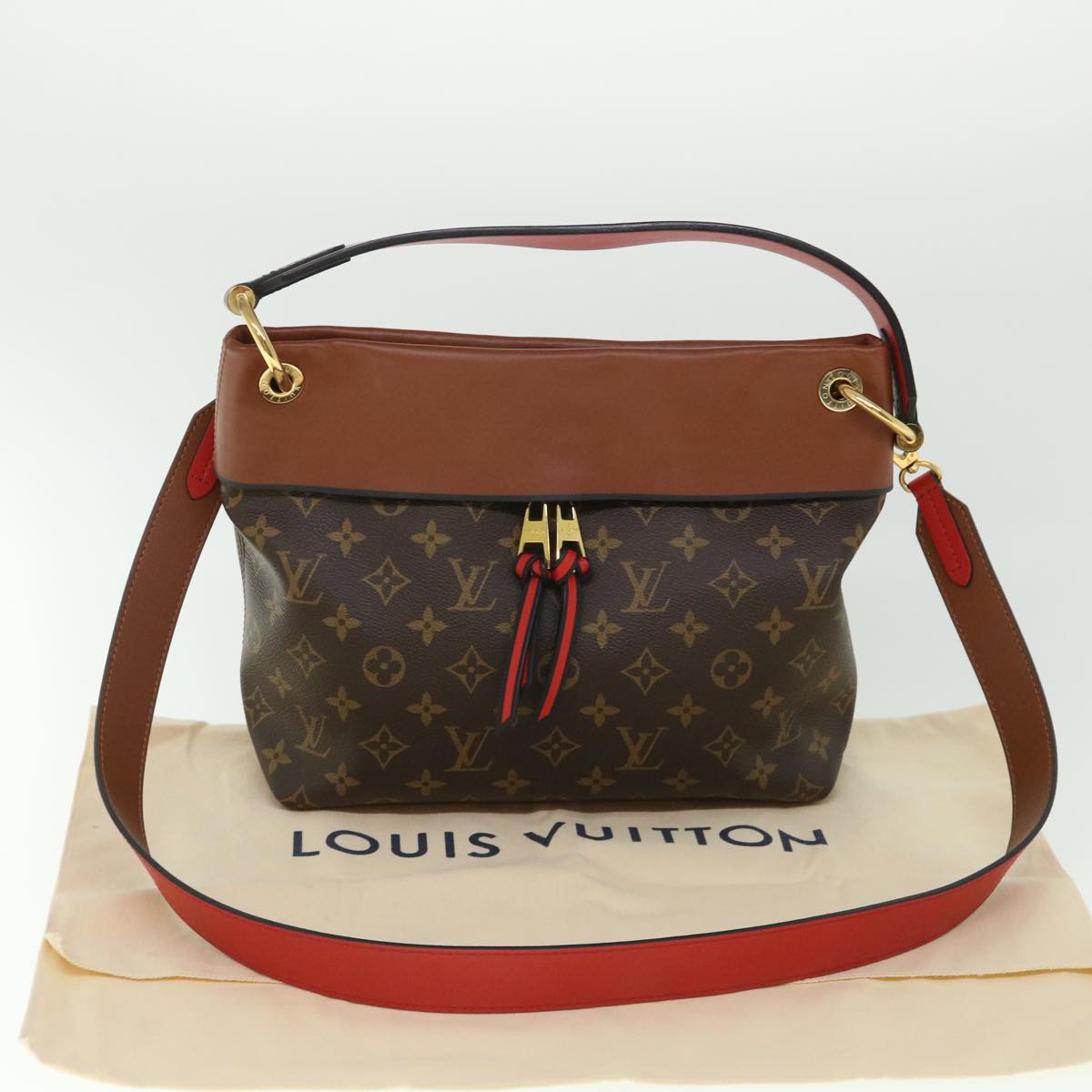 LOUIS VUITTON Monogram Tuile Reevess Shoulder Bag 2way M43157 LV Auth 54172A