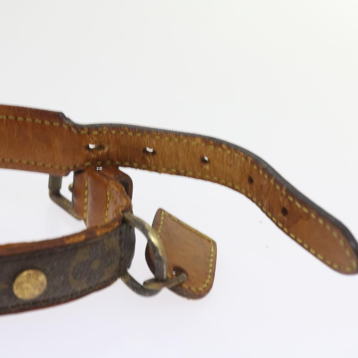 LOUIS VUITTON Monogram Less Baxter MM Collier Baxter Dog Leash 2Set Auth 54225