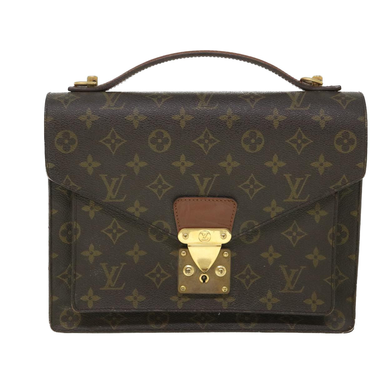 LOUIS VUITTON Monogram Monceau 28 Hand Bag 2way M51185 LV Auth 54233