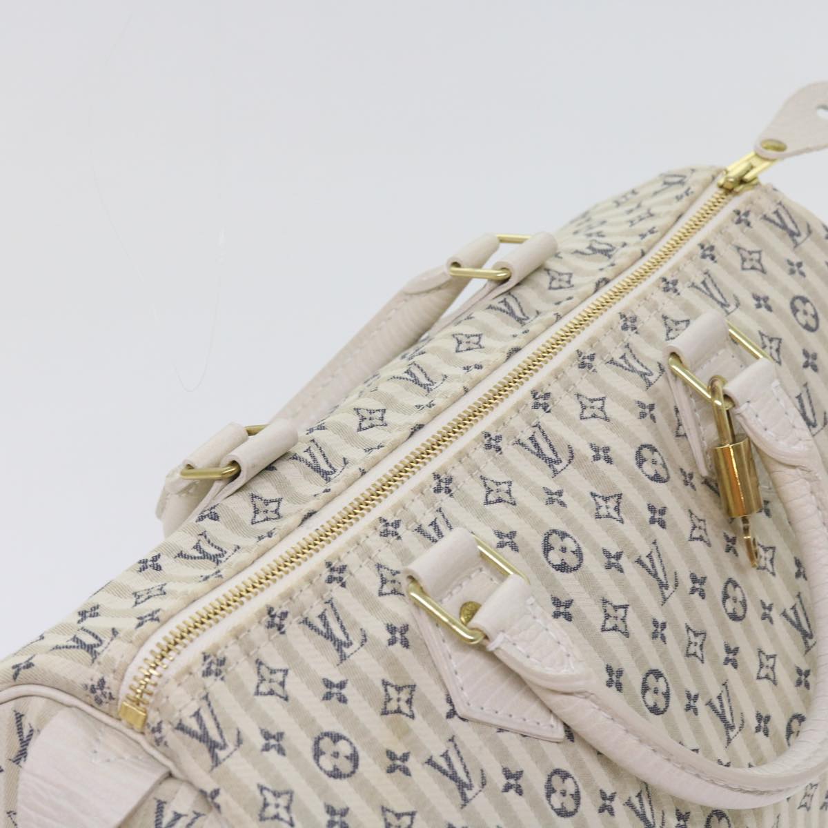 LOUIS VUITTON Monogram Mini Lin Croisette Speedy 30 Hand Bag M95500 Auth 54255A