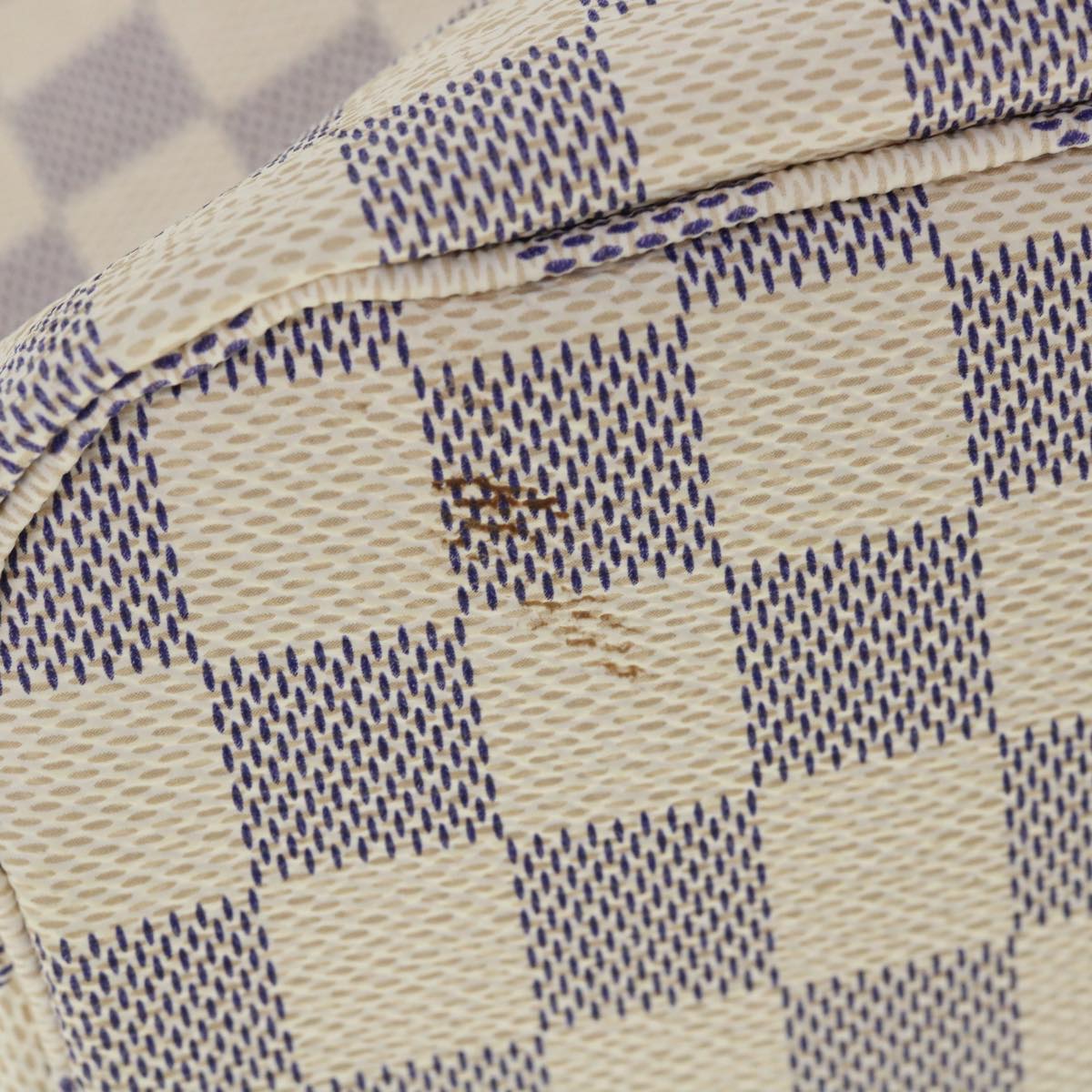 LOUIS VUITTON Damier Azur Neverfull MM Tote Bag N41605 LV Auth 54291A