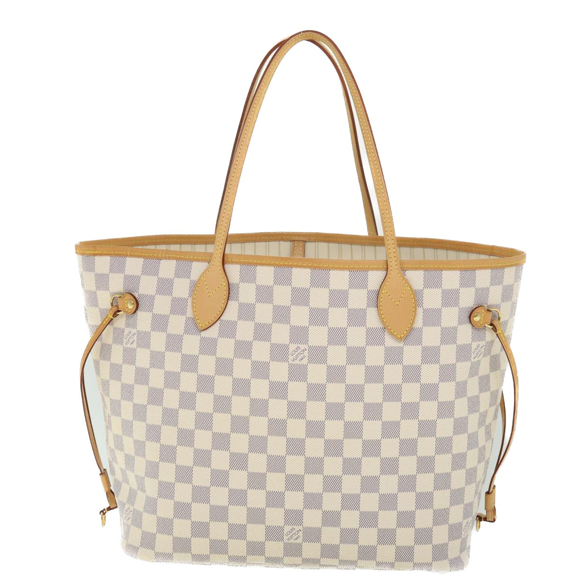 LOUIS VUITTON Damier Azur Neverfull MM Tote Bag N41605 LV Auth 54291A - 0