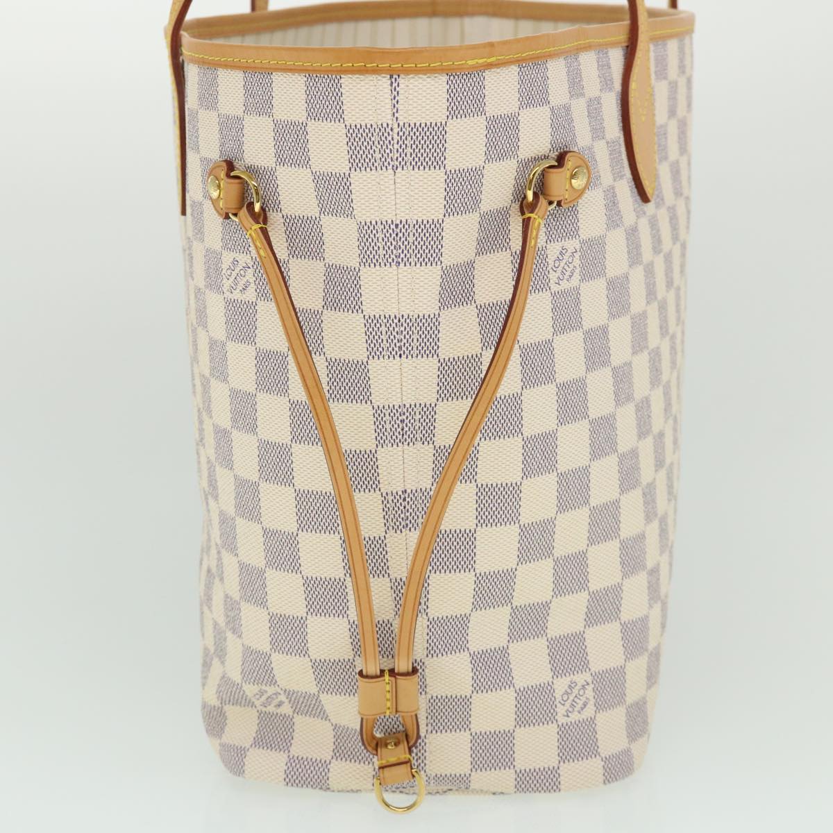 LOUIS VUITTON Damier Azur Neverfull MM Tote Bag N41605 LV Auth 54291A