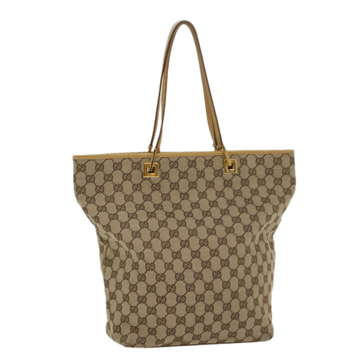 GUCCI GG Canvas Tote Bag Beige 002 1098 2404 Auth 54326