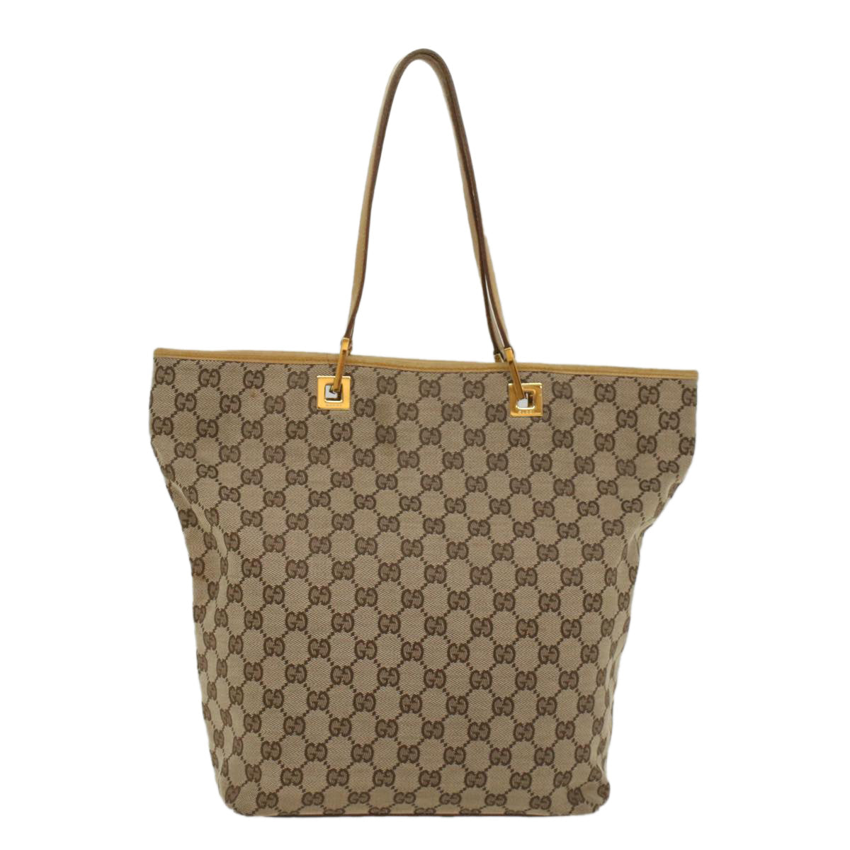 GUCCI GG Canvas Tote Bag Beige 002 1098 2404 Auth 54326