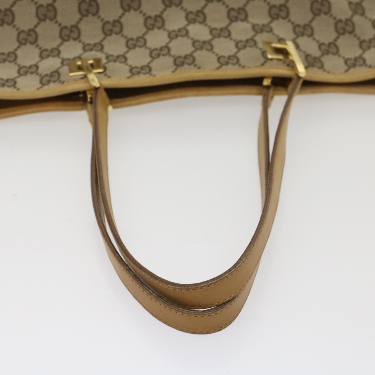 GUCCI GG Canvas Tote Bag Beige 002 1098 2404 Auth 54326