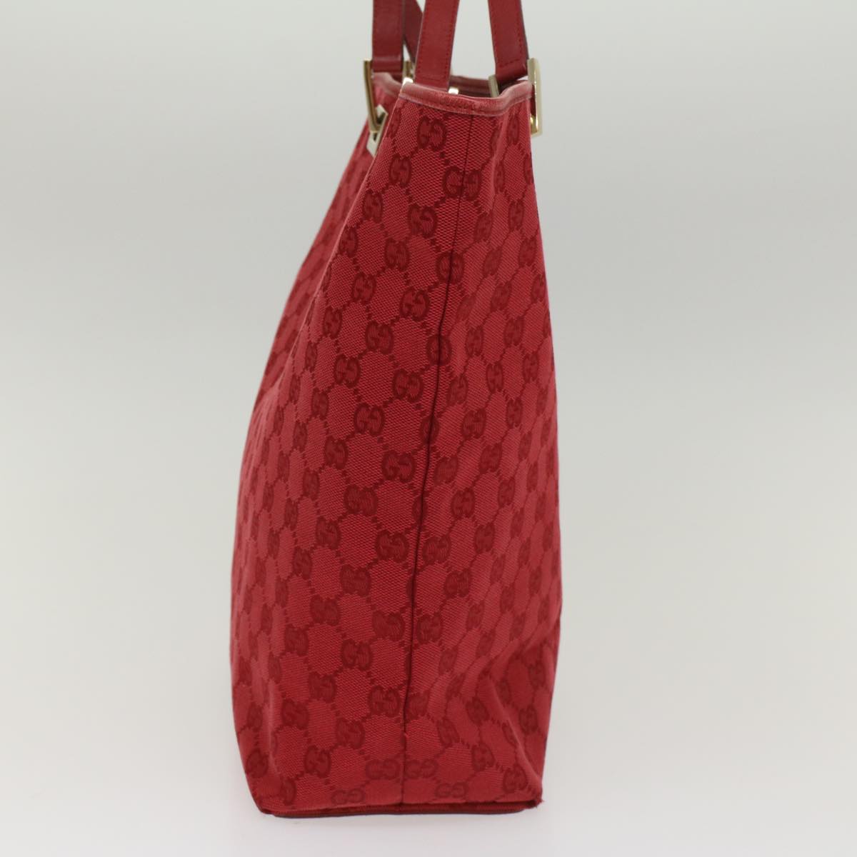 GUCCI GG Canvas Tote Bag Red 002 1098 3444 Auth 54328