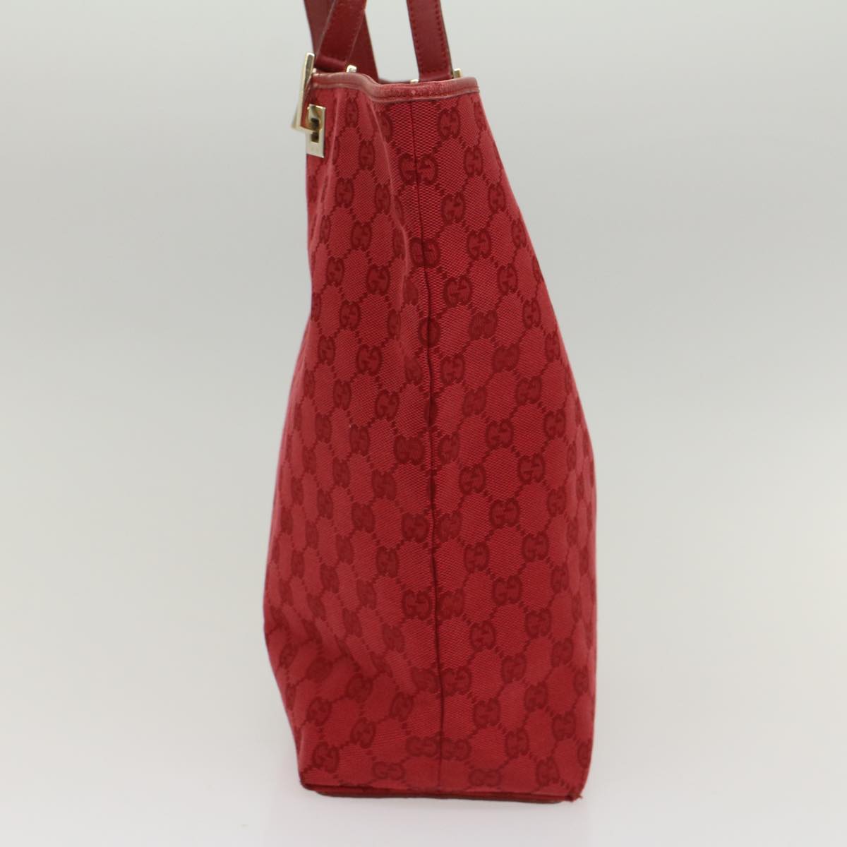 GUCCI GG Canvas Tote Bag Red 002 1098 3444 Auth 54328