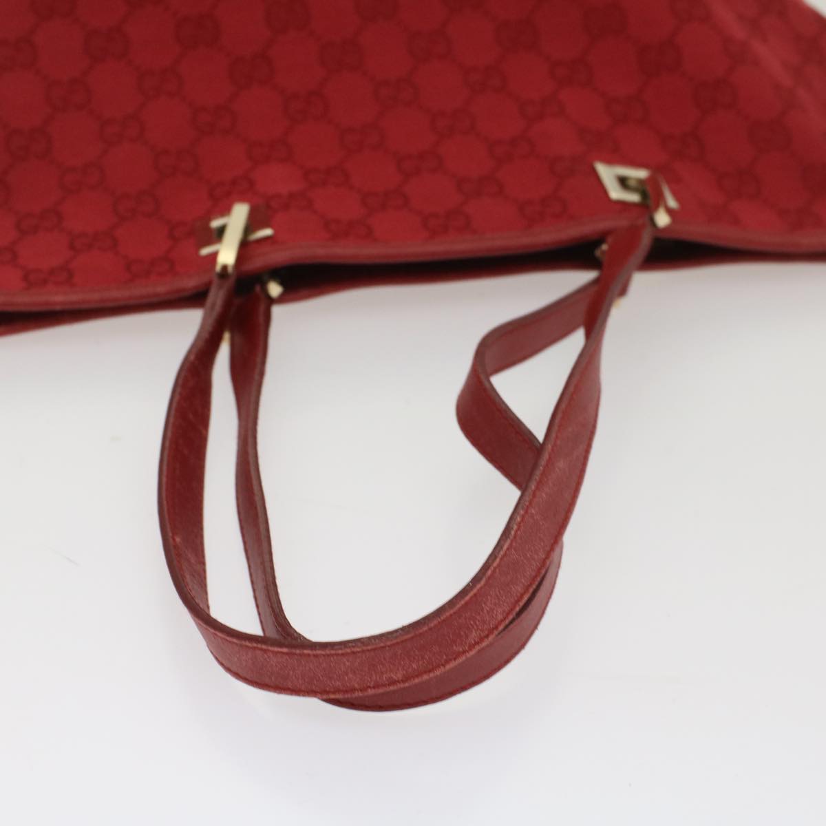 GUCCI GG Canvas Tote Bag Red 002 1098 3444 Auth 54328