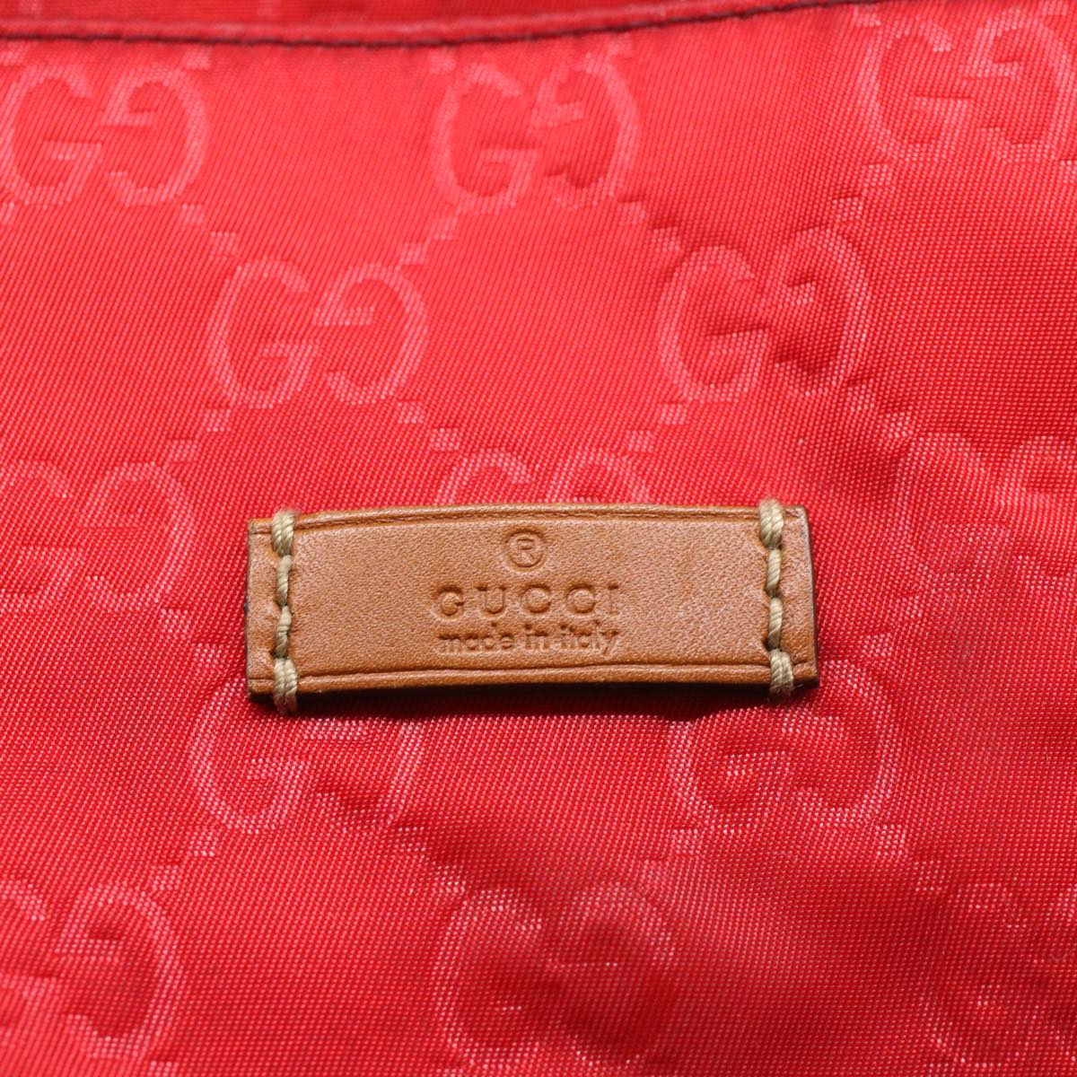 GUCCI GG Canvas Tote Bag Red 282439 Auth 54331