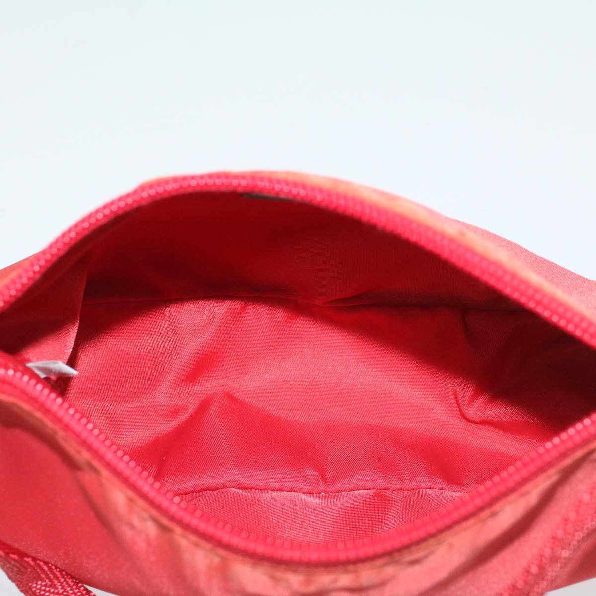 PRADA Accessory Pouch Nylon Red Auth 54343