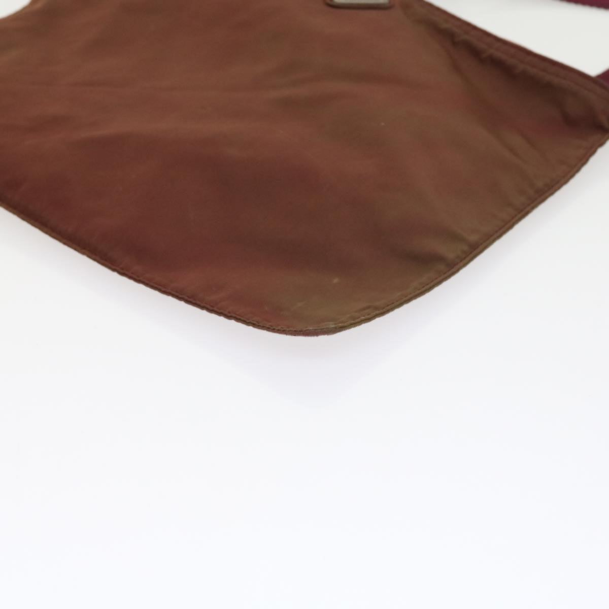 PRADA Shoulder Bag Nylon Bordeaux Auth 54348