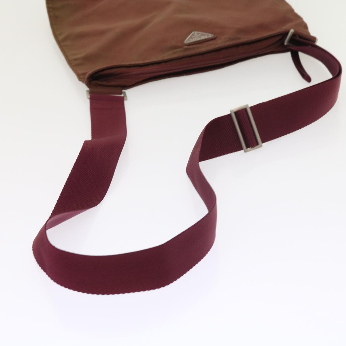 PRADA Shoulder Bag Nylon Bordeaux Auth 54348