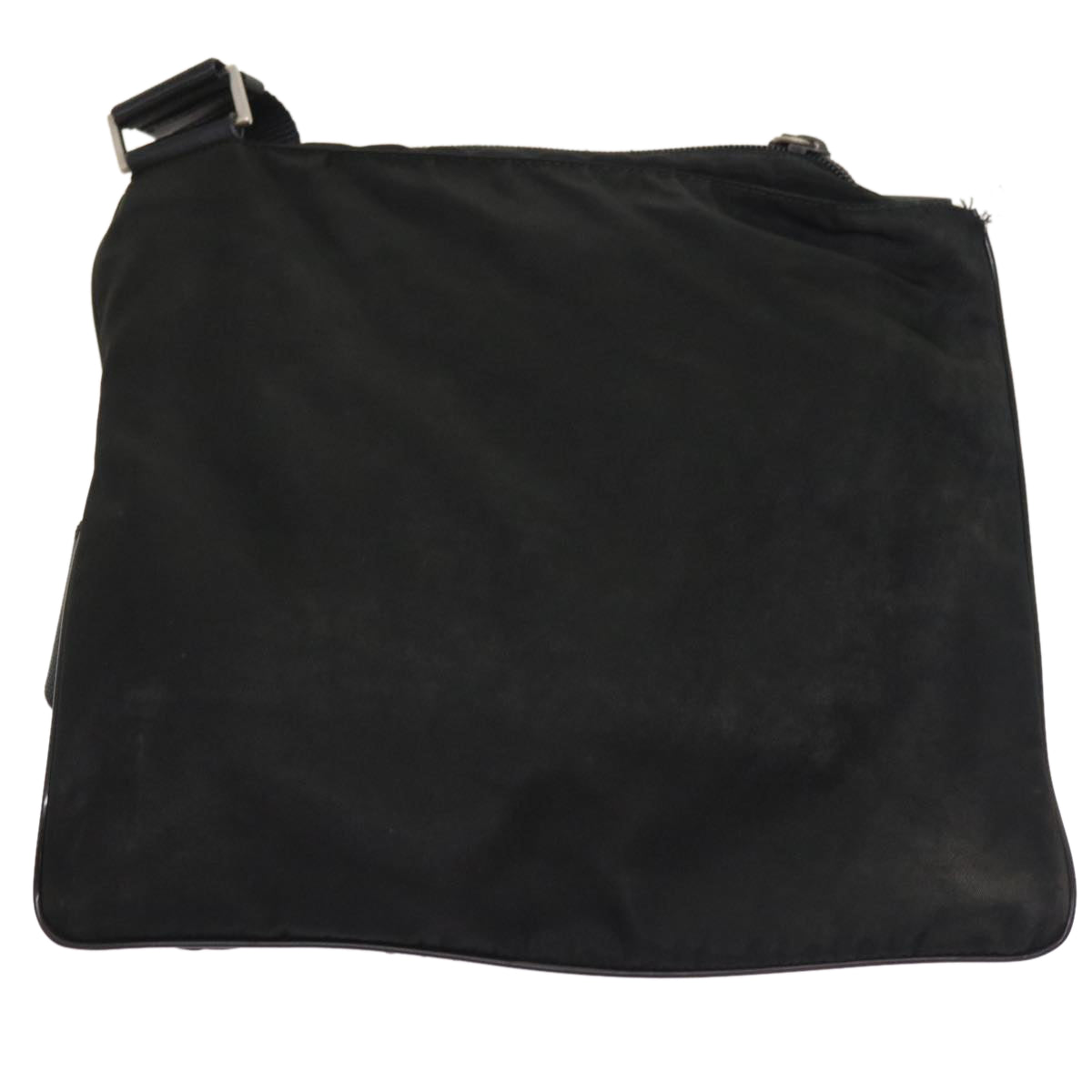 PRADA Shoulder Bag Nylon Leather Black Auth 54349 - 0