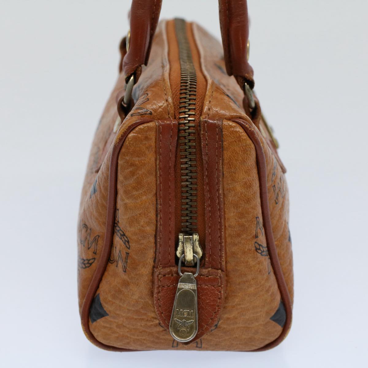 MCM Vicetos Logogram Shoulder Bag PVC Leather 2way Brown Auth 54356