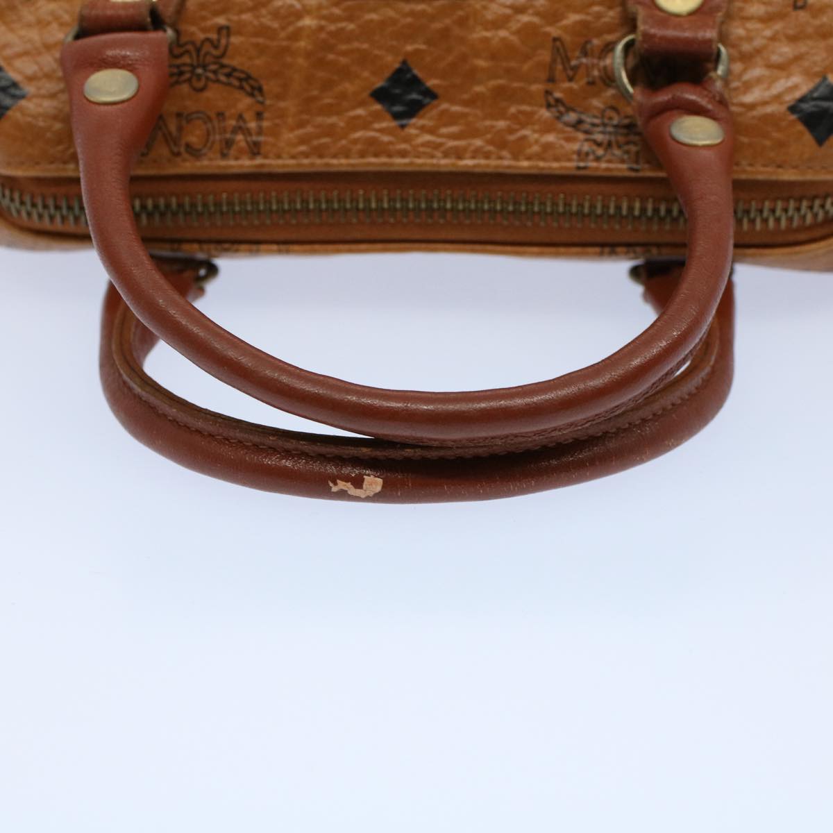 MCM Vicetos Logogram Shoulder Bag PVC Leather 2way Brown Auth 54356