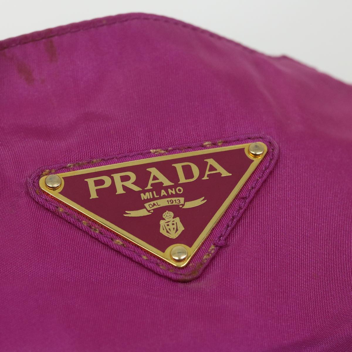 PRADA Hand Bag Nylon Pink Auth 54383