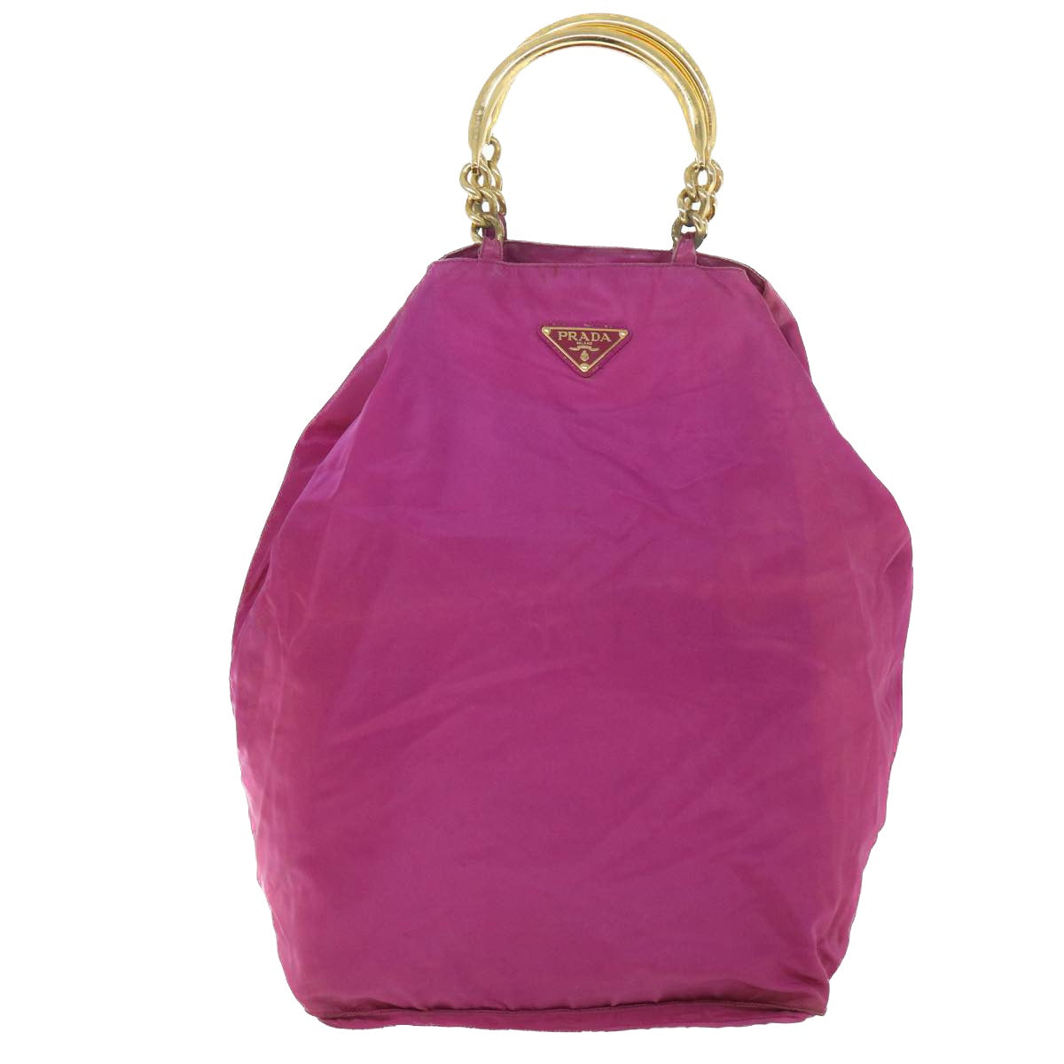 PRADA Hand Bag Nylon Pink Auth 54383