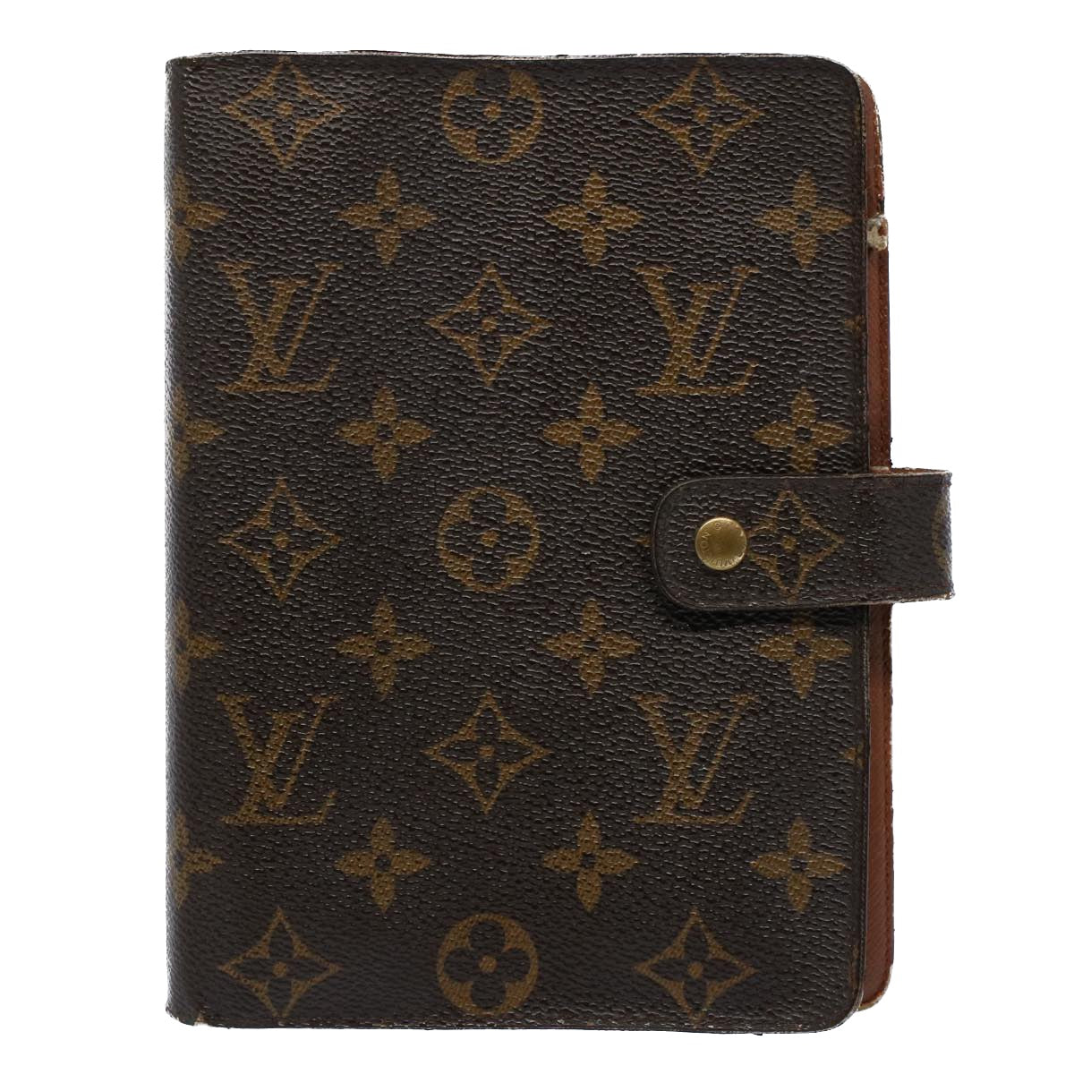 LOUIS VUITTON Monogram Agenda MM Day Planner Cover R20105 LV Auth 54410