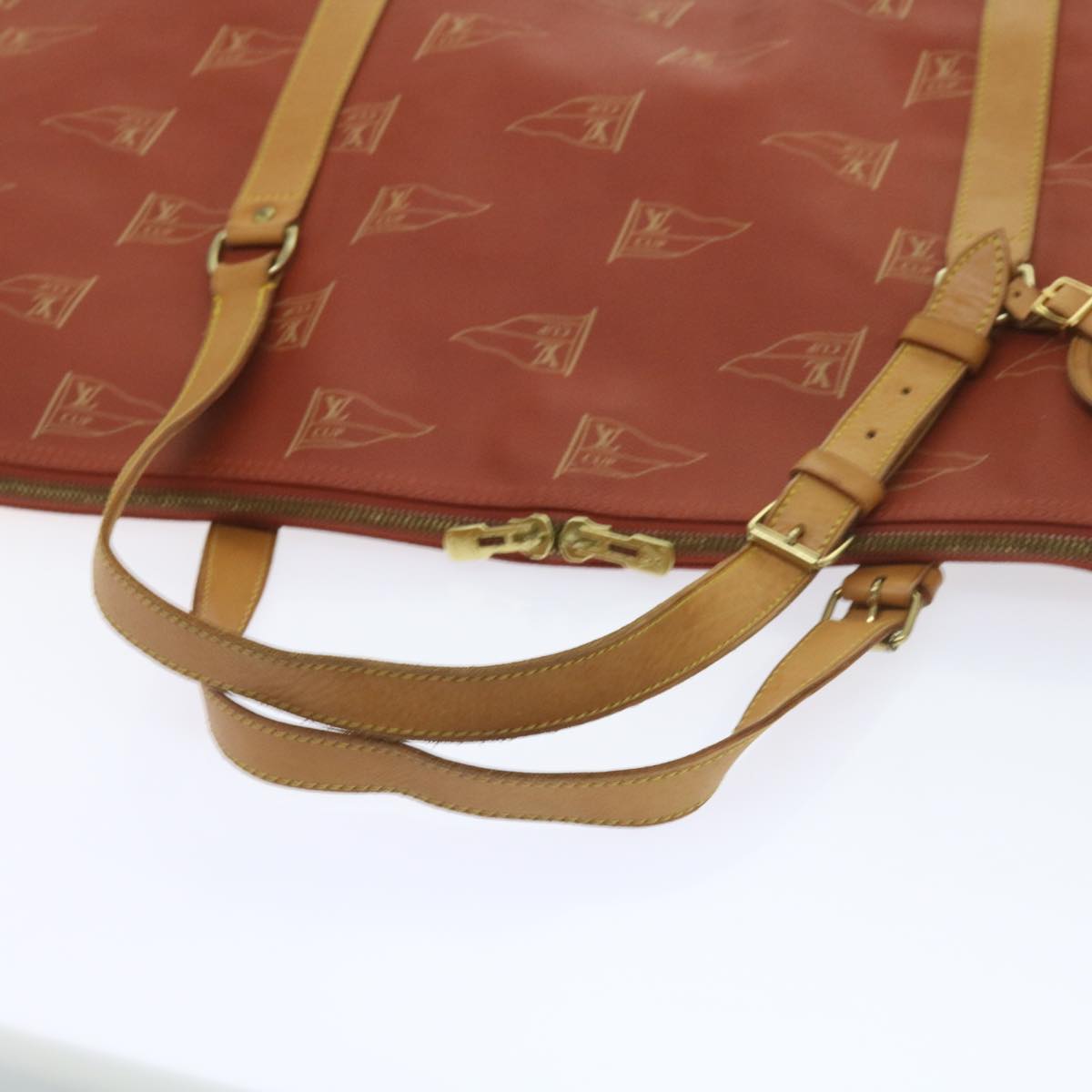 LOUIS VUITTON LV Cup Garment Cover Red Aboganie LV Auth 54415