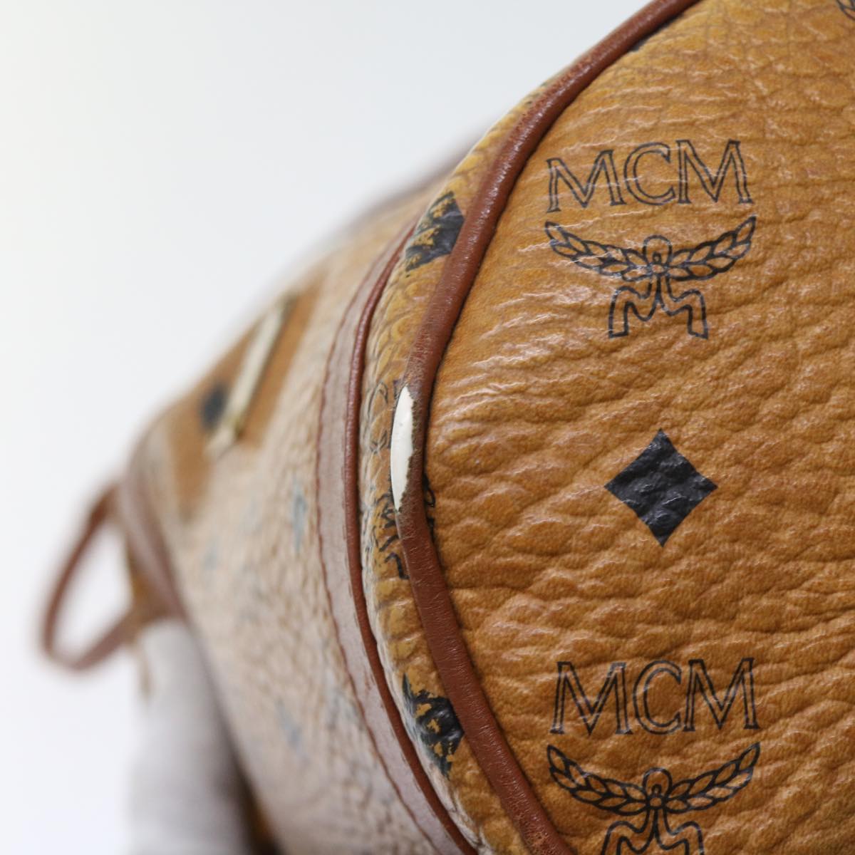 MCM Vicetos Logogram Shoulder Bag PVC Leather Brown Auth 54438
