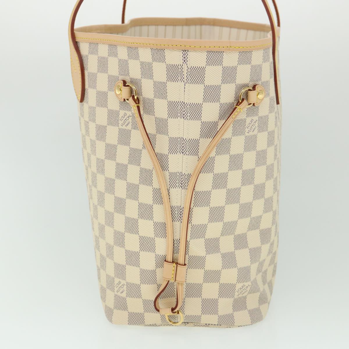 LOUIS VUITTON Damier Azur Neverfull MM Tote Bag N41605 LV Auth 54444A