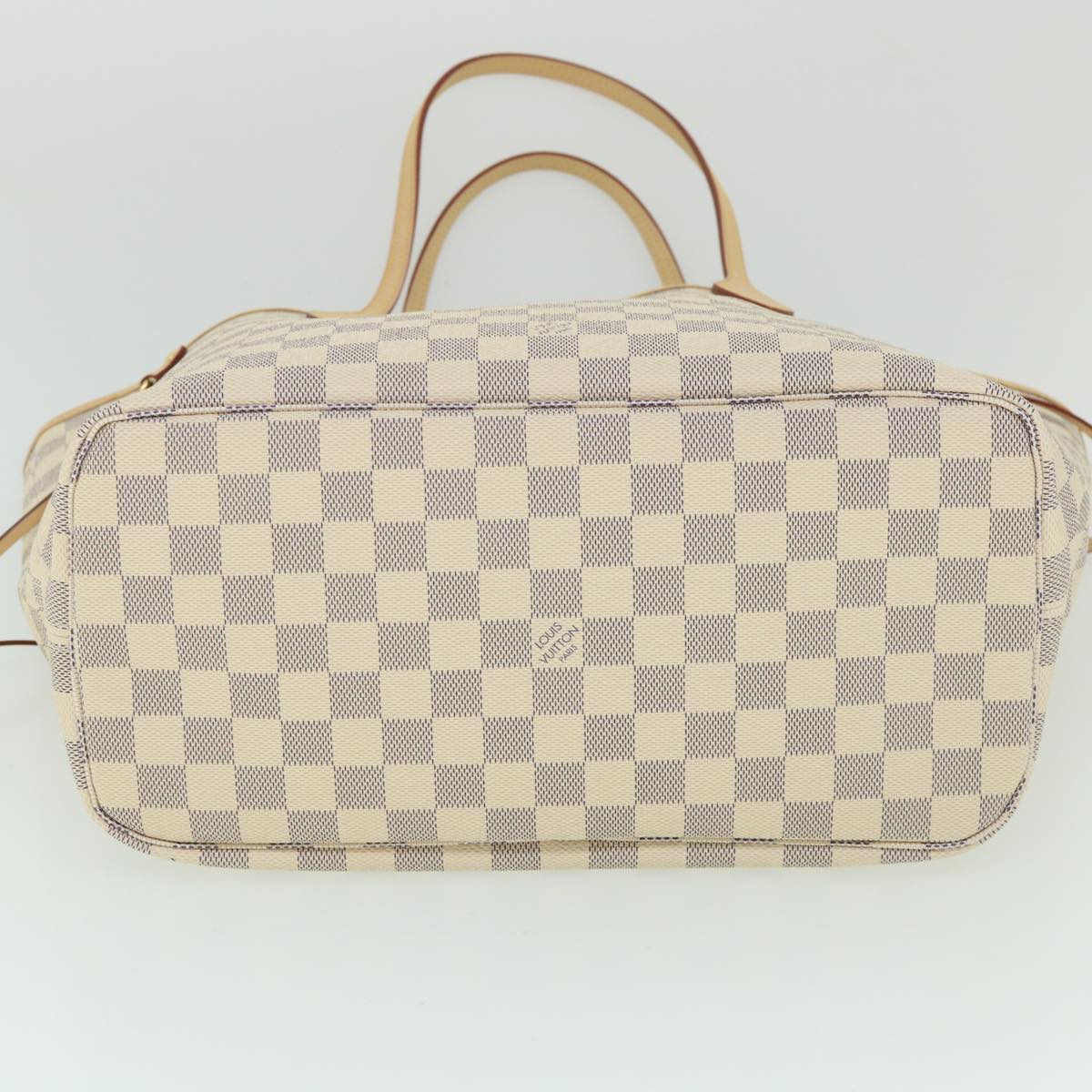 LOUIS VUITTON Damier Azur Neverfull MM Tote Bag N41605 LV Auth 54444A