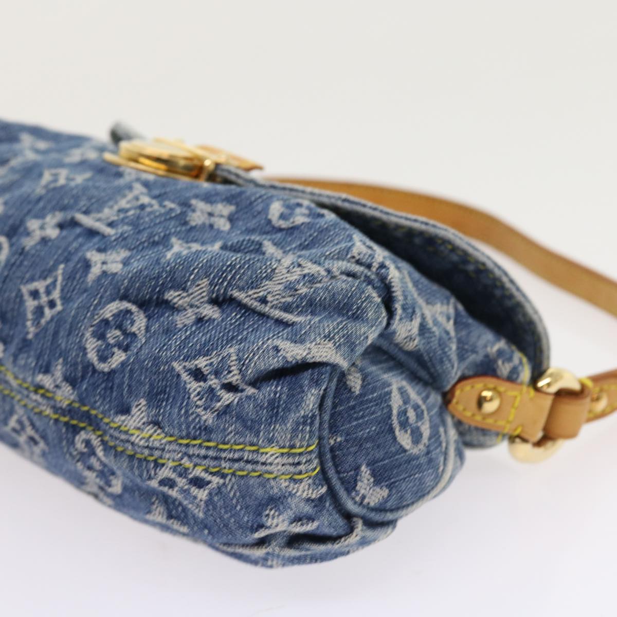 LOUIS VUITTON Monogram Denim Mini Preity Shoulder Bag Blue M95050 Auth 54451A