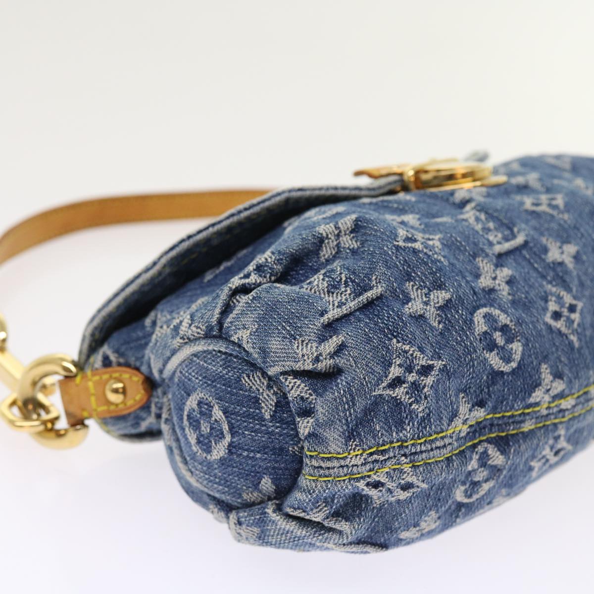 LOUIS VUITTON Monogram Denim Mini Preity Shoulder Bag Blue M95050 Auth 54451A