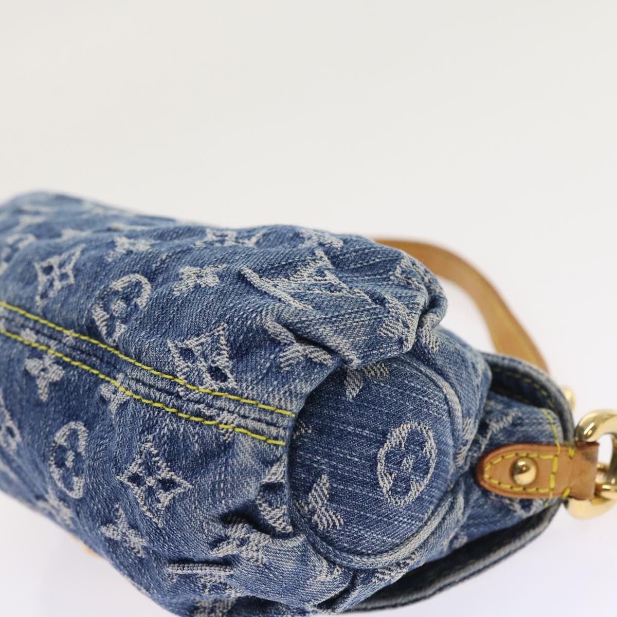 LOUIS VUITTON Monogram Denim Mini Preity Shoulder Bag Blue M95050 Auth 54451A